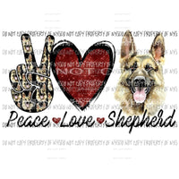 Peace Love Shepherd Sublimation transfers Heat Transfer