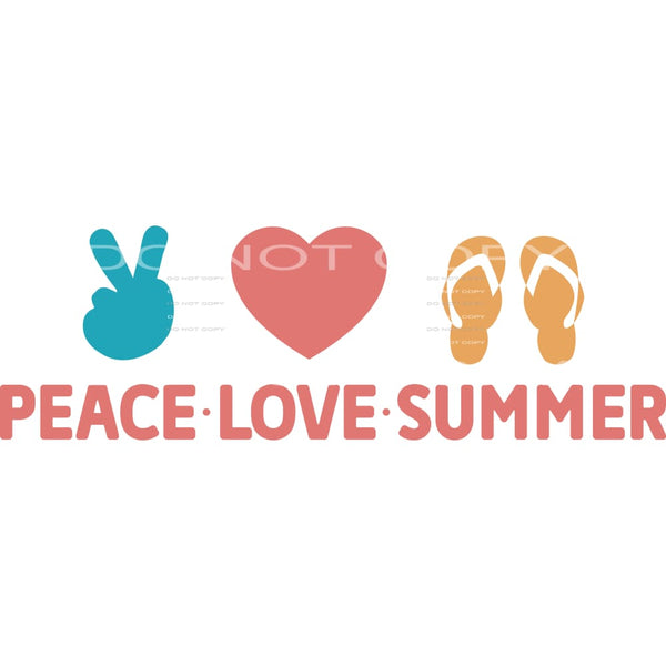 Peace love summer # 219 Sublimation transfers - Heat