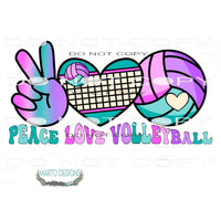 Peace Love Volleyball #9395 Sublimation transfers - Heat