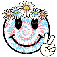 Peace smiley face # 485 Sublimation transfers - Heat