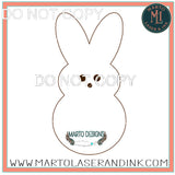 Peep bunny Laser # 010 Wood Laser Blank | DIY Craft Cutout