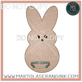 Peep bunny Laser # 010 Wood Laser Blank | DIY Craft Cutout