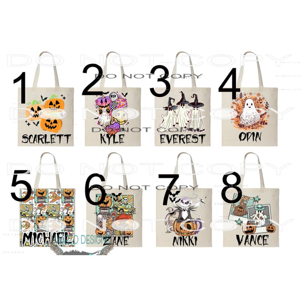 Personalized Trick or Treat Bag Sublimation transfers - Heat