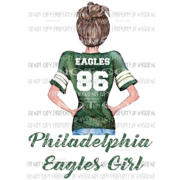 Philadelphia Eagles Girl Sublimation transfers Heat Transfer