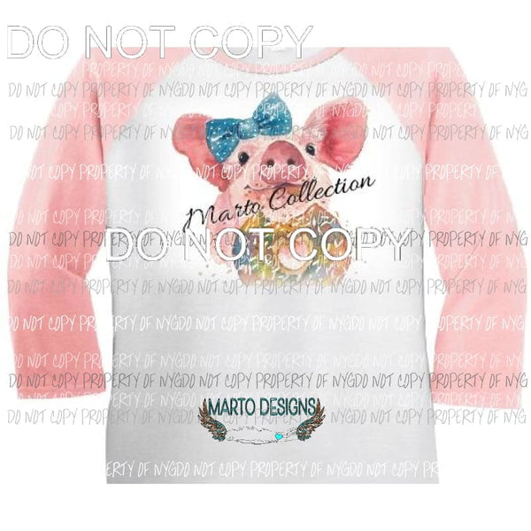 Pig with donut sublimation transfer Heat Transfer
