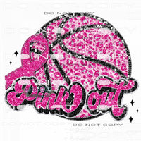 Pink Out Basketball #7645 Sublimation transfers - Heat