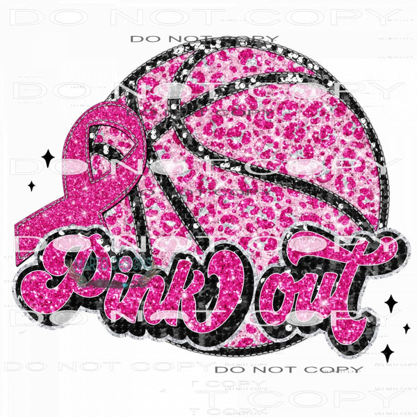 Pink Out Basketball #7645 Sublimation transfers - Heat