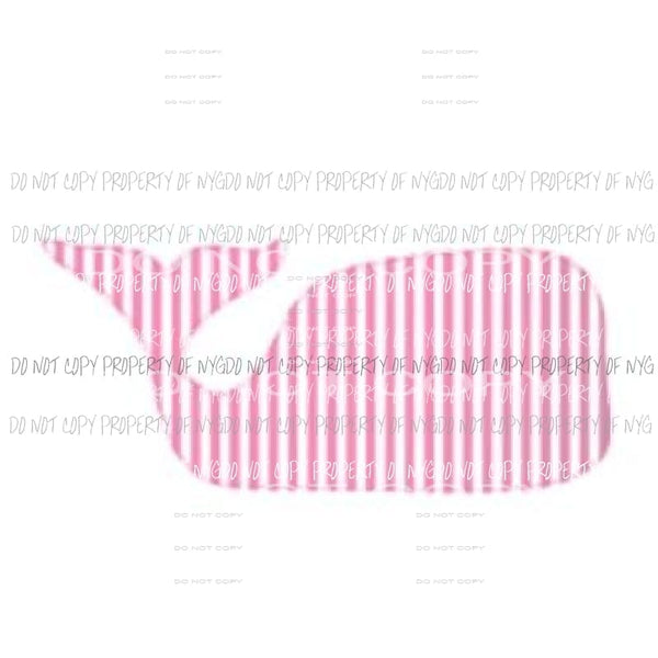 pink strip whale Sublimation transfers Heat Transfer