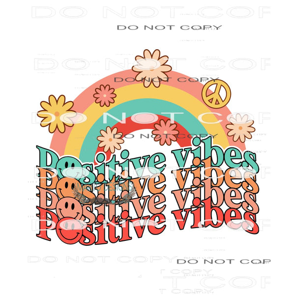 Positive Vibes #11060 Sublimation transfers - Heat Transfer