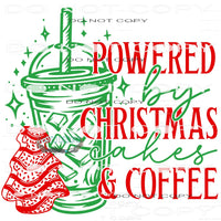 Powered By Christmas Cakes And Coffee #8831 Sublimation