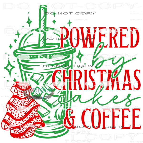 Powered By Christmas Cakes And Coffee #8831 Sublimation