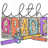 Pre k - 5th Grade school Leopard # 89907 Sublimation