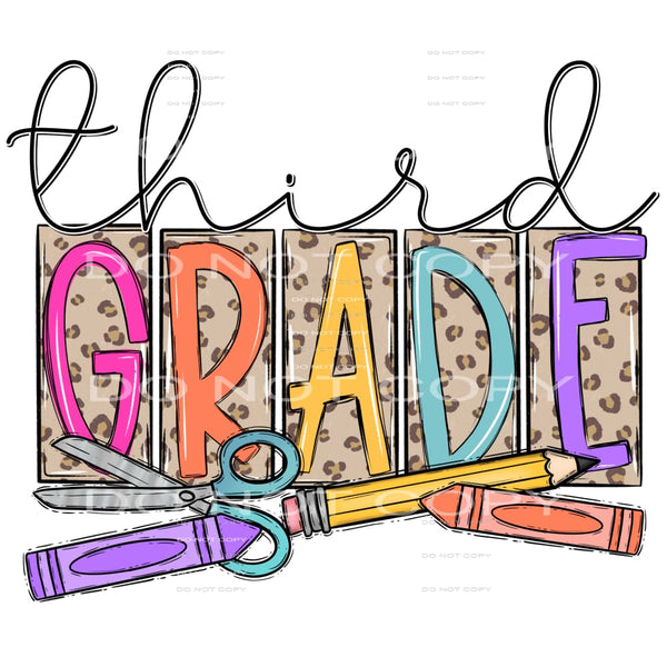 Pre k - 5th Grade school Leopard # 89907 Sublimation