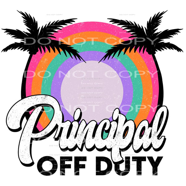 Principal off duty # 339 Sublimation transfers - Heat