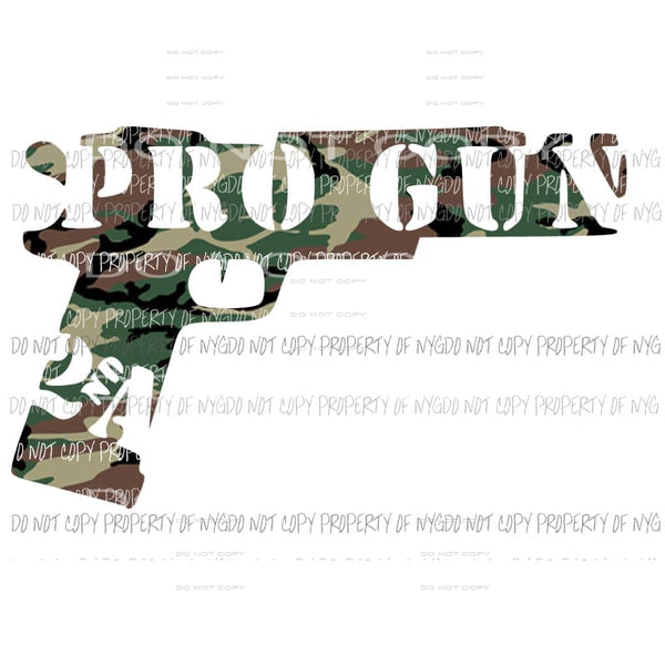 Pro Gun #2 camo Sublimation transfers Heat Transfer