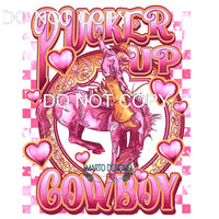 Pucker Up Cowboy #9294 Sublimation transfers - Heat Transfer