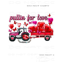 Pulling For Love #8749 Sublimation transfers - Heat Transfer