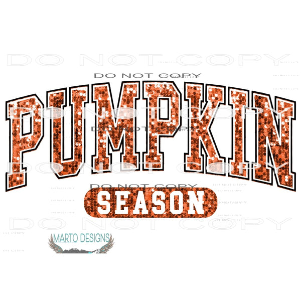 Pumpkin Season Faux Sequins Sublimation transfers - Heat