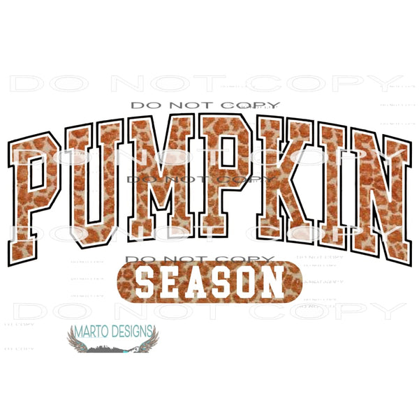 Pumpkin Season Leopard # 4402 Sublimation transfers - Heat