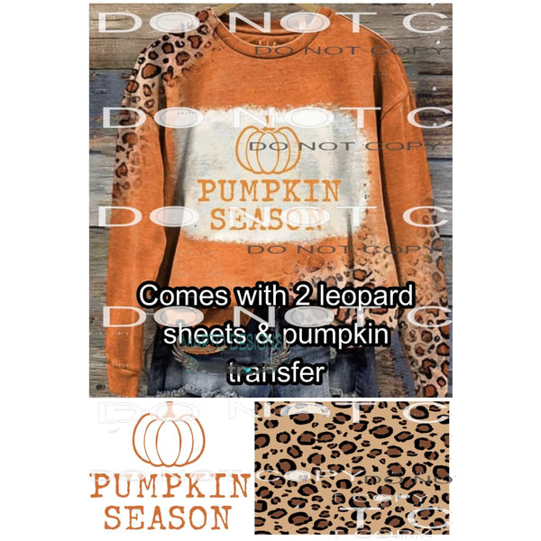 pumpkin set # 1080 2 leopard sheets and pumpkin Sublimation