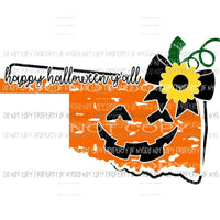 Pumpkin State Fall happy Halloween yall All states in drop down menu sublimation transfer state Heat Transfer