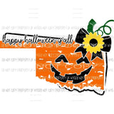 Pumpkin State Fall happy Halloween yall All states in drop down menu sublimation transfer state Heat Transfer