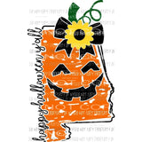 Pumpkin State Fall happy Halloween yall All states in drop down menu sublimation transfer state Heat Transfer