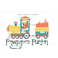 Pumpkin Train custom # 9951 Sublimation transfers - Heat
