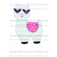 Purple glasses LLama pink polka dots Sublimation transfers Heat Transfer