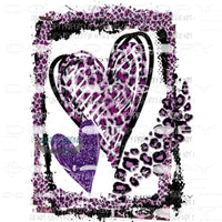 Purple Heart Frame Sublimation transfers Heat Transfer