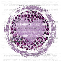 Purple Leopard heart circle Sublimation transfers valentines day love Heat Transfer