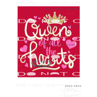 Queen of all the hearts # 8292 Sublimation transfers - Heat