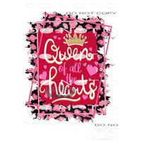 Queen of all the hearts # 8293 Sublimation transfers - Heat
