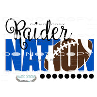 raider nation Blue # 1081 Sublimation transfers - Heat