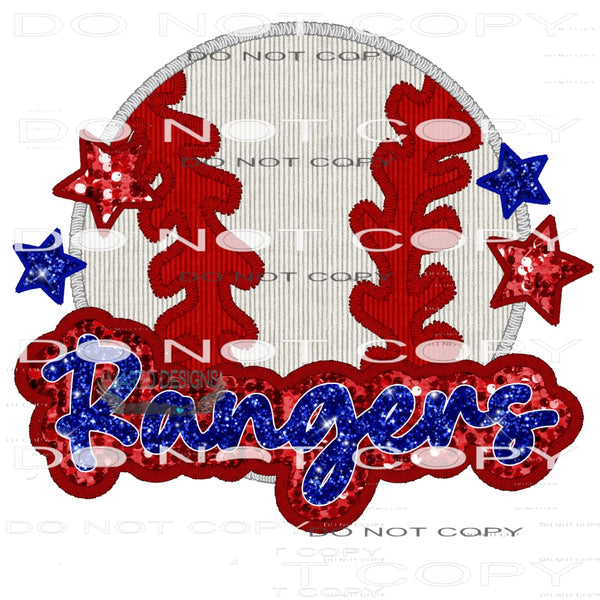 Rangers #7740 Sublimation transfer - Heat Transfer Graphic