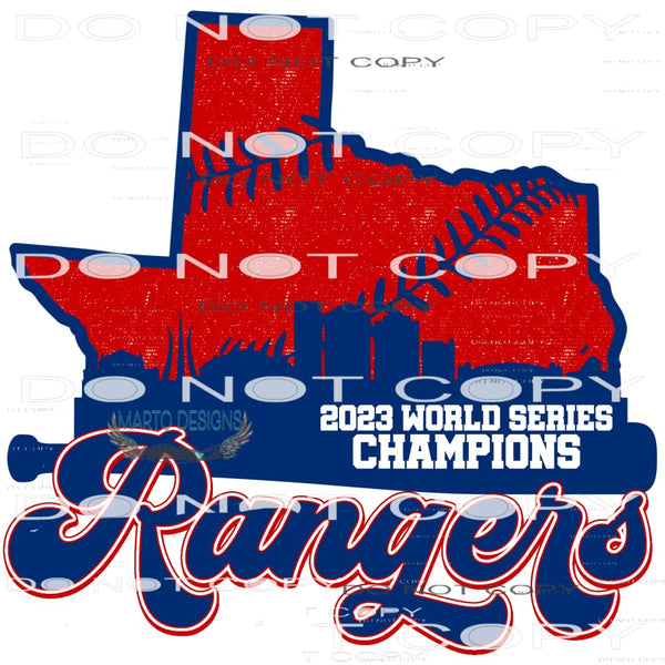 Rangers Baseball #8410 Sublimation transfers - Heat Transfer