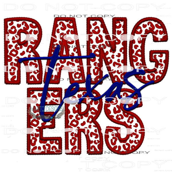 Rangers Texas #7744 Sublimation transfer - Heat Transfer