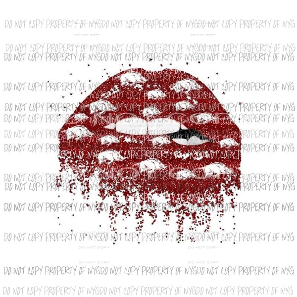 Razorback lips Sublimation transfers Heat Transfer