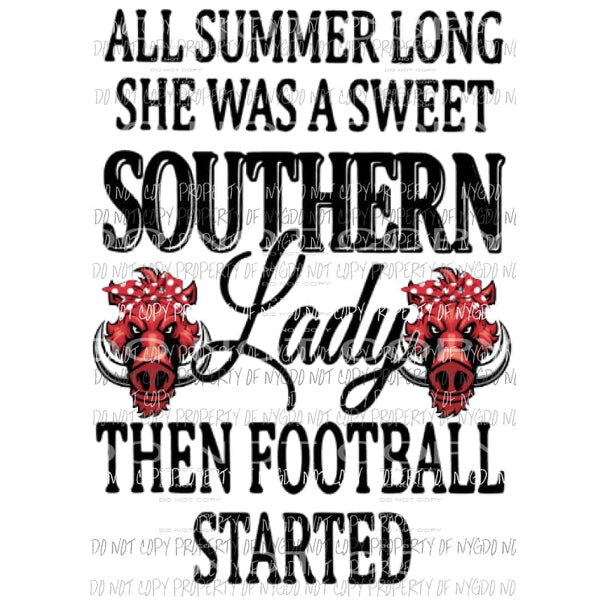 Razorbacks 3 Sublimation transfers Heat Transfer