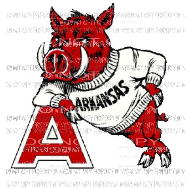 Razorbacks Arkansas 8 Sublimation transfers Heat Transfer