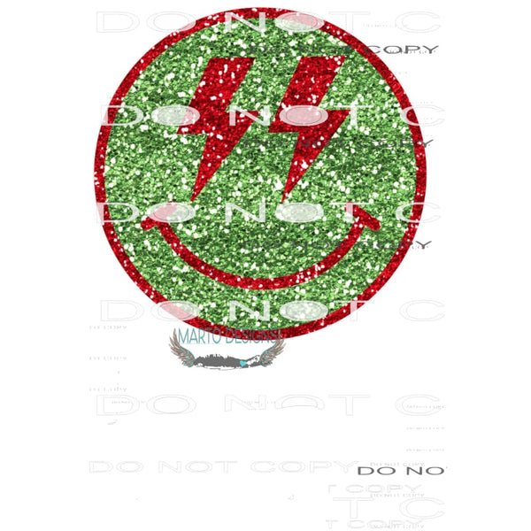 Red And Green Smile #7871 Sublimation transfers - Heat