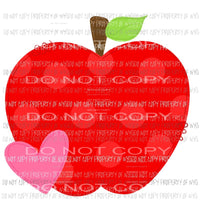 Red Apple Pink Heart transfers Heat Transfer