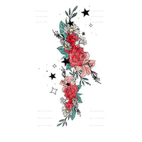 Red rose flower # 176 Sublimation transfers - Heat Transfer