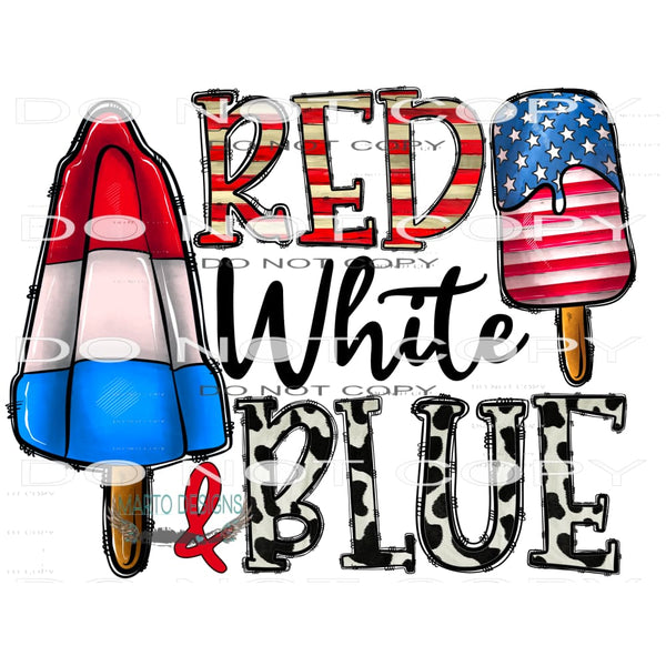 Red White And Blue #10871 Sublimation transfer - Heat