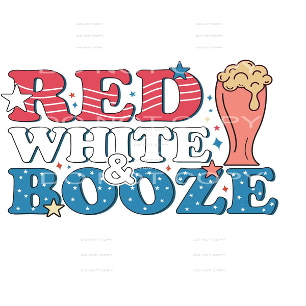 Red White And Booze #5020 Sublimation transfers - Heat