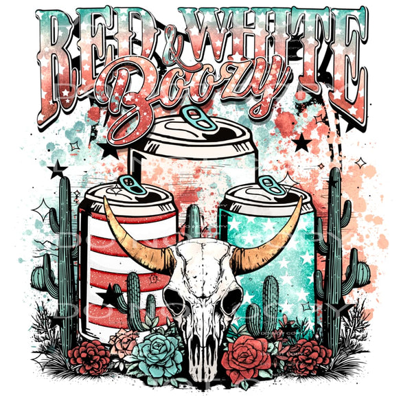 Red white and Boozy America # 9942 Sublimation transfers -