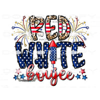Red White And Boujee #10857 Sublimation transfer - Heat