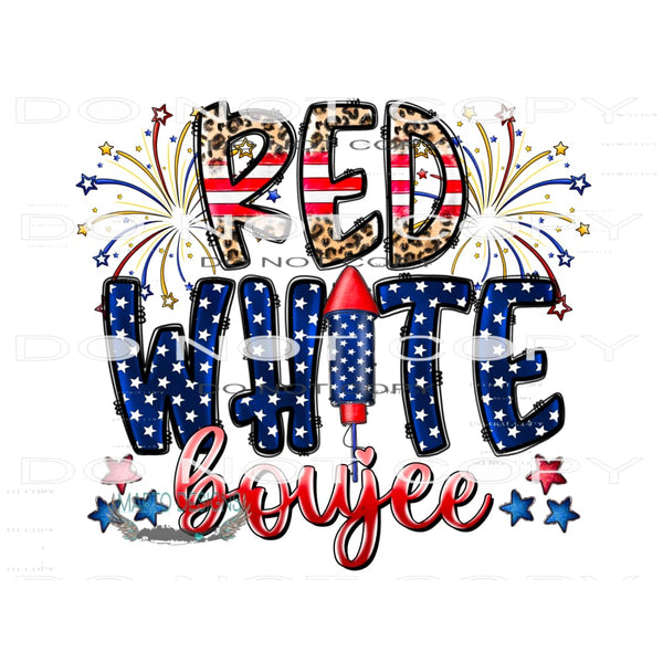 Red White And Boujee #10857 Sublimation transfer - Heat