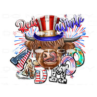 Red White And Moo #10823 Sublimation transfers - Heat