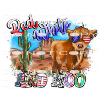Red White And Moo #10829 Sublimation transfers - Heat